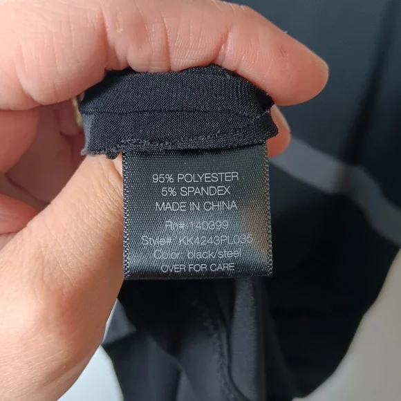 Kamali Kulture Black Gray Stripe Maxi Dress L Modern Glam Elegant Sleek Chic - Picture 6 of 8